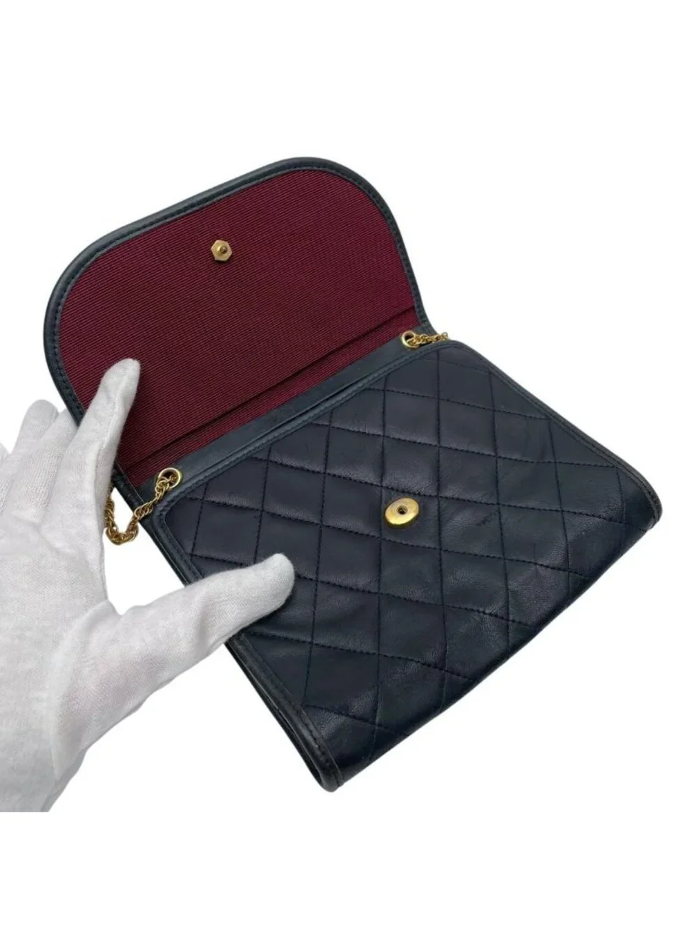 Chanel Lambskin Mini Quilted Chain Shoulder Bag CC Logo - Picture 7 of 10